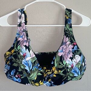 Floral Swimsuit Bikini Top NWT Large